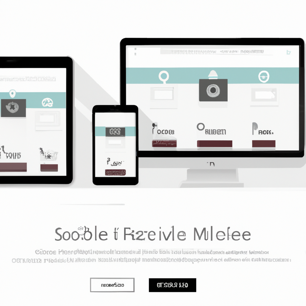 Mobile-friendly secure site display on smartphone and tablet devices showing responsive design elements. Style: Minimalist, Theme: Corporate