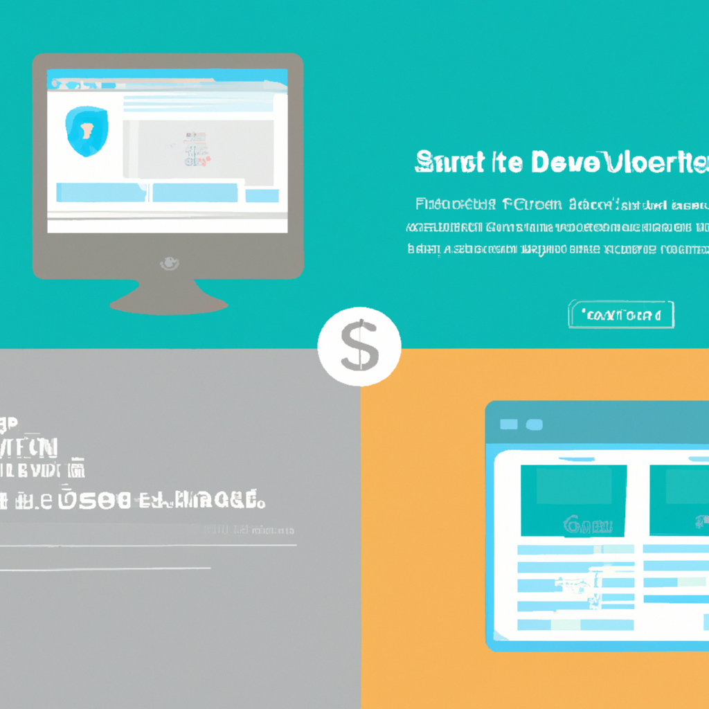 Side-by-side comparison graphic showing secure vs. unsecure website features for educational content. Style: Minimalist, Theme: Corporate