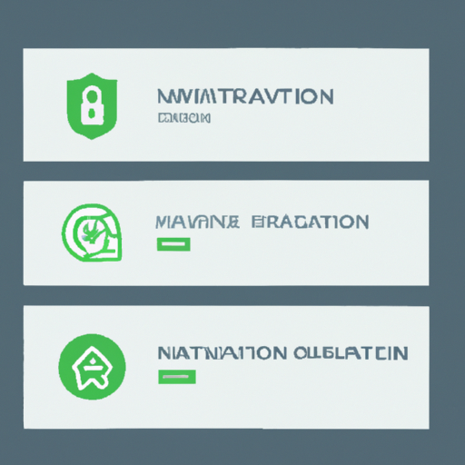 Header navigation icons with security theme for main site sections (home, products, support, about). Style: Minimalist, Theme: Corporate